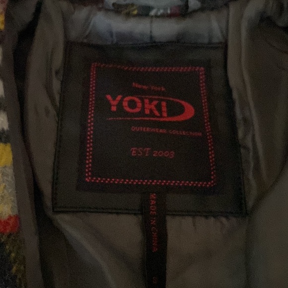 EUC New York YOKI Outerwear Collection Plaid Jacket with Faux Leather Sleeves - Picture 2 of 15